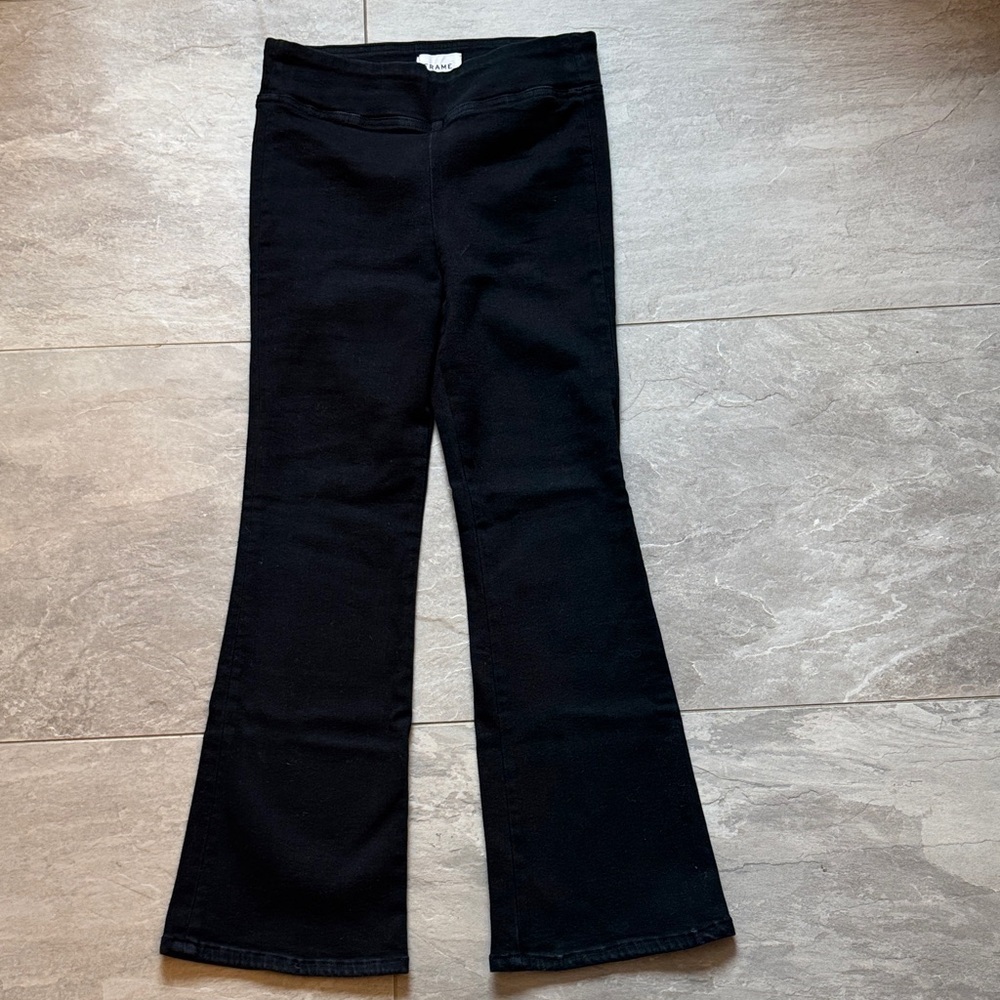 Frame High Rise Jetset Black Mini Boot Jeans